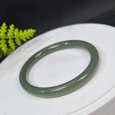 Natural Certificated Qiemolan Hetian Nephrite Bangle 60MM