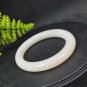 Natural Certificated Sugar White Nephrite Bangle 59MM