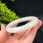 Natural Certificated Sugar White Nephrite Bangle 59MM