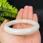 Natural Certificated Sugar White Nephrite Bangle 59MM