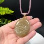 Honey Sugar Oval Nephrite Pendant Mildness Exquisite Old Mine Hand Carved Peony Jade Necklace Gift