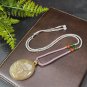 Honey Sugar Oval Nephrite Pendant Mildness Exquisite Old Mine Hand Carved Peony Jade Necklace Gift