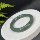 Natural Certificated Green Pale Blue Nephrite Jasper Bangle 58MM
