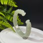 Natural Certificated Hand Carved Two Dragon Heads Yellow Hetian Nephrite Open Bangle 59MM