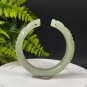 Natural Certificated Hand Carved Two Dragon Heads Yellow Hetian Nephrite Open Bangle 59MM