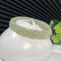Natural Certified Hand Carved Plum Blossom Green Lake Floating Dandelion Hetian Nephrite Bangle 56MM