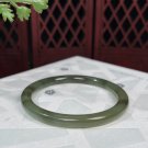 Natural Certificated Icy Green Lake Hetian Nephrite Thin Round Bangle 52MM