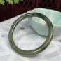 Natural Certificated Icy Green Lake Hetian Nephrite Thin Round Bangle 52MM