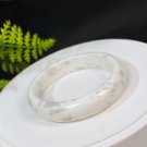 Natural Certificated Smoky White Hetian Nephrite Bangle 59MM