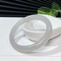 Natural Certified Smoky Gray Floating Sugar Two Dragons with Ball Hetian Nephrite Bangle 55+MM