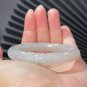 Natural Certified Smoky Gray Floating Sugar Two Dragons with Ball Hetian Nephrite Bangle 55+MM