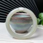 Natural Certificated Smoky Gray Floating Cyan Hetian Nephrite Bangle 59MM