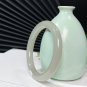 Natural Certificated Smoky Gray Floating Cyan Hetian Nephrite Bangle 59MM