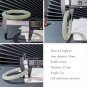 Natural Certificated Smoky Gray Floating Cyan Hetian Nephrite Bangle 59MM