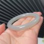 Natural Certificated Smoky Purple Hetian Nephrite Round Bangle 54MM