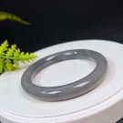 Natural Certificated Smoky Purple Hetian Nephrite Round Bangle 59MM