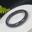 Natural Certificated Grape Smoky Purple Hetian Nephrite Bangle 58MM