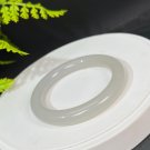 Natural Certificated Gradient Smoky Grey Hetian Nephrite Bangle 56MM