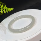 Natural Certificated Mutton Fat Floating Smoky Purple Hetian Nephrite Bangle 57MM
