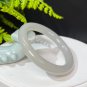Natural Certificated Gradient Smoky Grey Hetian Nephrite Bangle 56MM