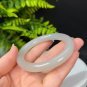 Natural Certificated Gradient Smoky Grey Hetian Nephrite Bangle 56MM