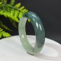 Rare Natural Certificated Green Lake Floating Flower Hetian Nephrite Bangle 55MM