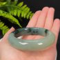 Rare Natural Certificated Green Lake Floating Flower Hetian Nephrite Bangle 55MM