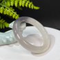 Natural Certificated Gradient Smoky Purple Hetian Nephrite Bangle 50MM