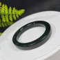 Natural Certificated Dark Green Straight Cut Square Edge Hetian Nephrite Bangle 52MM