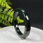 Natural Certificated Dark Green Straight Cut Square Edge Hetian Nephrite Bangle 52MM