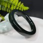 Natural Certificated Dark Green Straight Cut Square Edge Hetian Nephrite Bangle 52MM