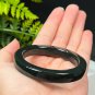 Natural Certificated Dark Green Straight Cut Square Edge Hetian Nephrite Bangle 52MM