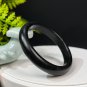 Natural Certificated Matte Black Mutton Fat Hetian Nephrite Bangle 53MM