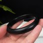 Natural Certificated Matte Black Mutton Fat Hetian Nephrite Bangle 53MM