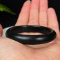 Natural Certificated Matte Black Mutton Fat Hetian Nephrite Bangle 53MM