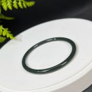 Natural Certificated Dark Green Jingle Hetian Nephrite Bangle 54MM