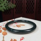 Natural Certificated Dark Green Round Hetian Nephrite Bangle 56MM