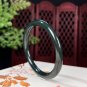 Natural Certificated Dark Green Round Hetian Nephrite Bangle 56MM
