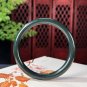 Natural Certificated Dark Green Round Hetian Nephrite Bangle 56MM
