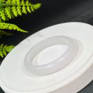 Natural Certificated Mutton Fat White Level Golden Silk Jade Bangle 54MM