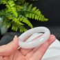 Natural Certificated Mutton Fat White Level Golden Silk Jade Bangle 54MM