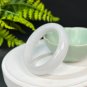 Natural Certificated Mutton Fat White Level Golden Silk Jade Bangle 54MM