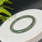 Natural Certificated Kiwi Fruit Green Hetian Nephrite Jasper Bangle 57+MM