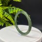Natural Certificated Kiwi Fruit Green Hetian Nephrite Jasper Bangle 57+MM