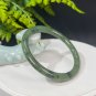 Natural Certificated Kiwi Fruit Green Hetian Nephrite Jasper Bangle 57+MM