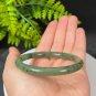 Natural Certificated Kiwi Fruit Green Hetian Nephrite Jasper Bangle 57+MM
