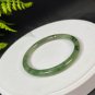 Natural Certificated Kiwi Fruit Green Hetian Nephrite Jasper Bangle 58MM