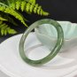 Natural Certificated Kiwi Fruit Green Hetian Nephrite Jasper Bangle 58MM