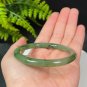 Natural Certificated Kiwi Fruit Green Hetian Nephrite Jasper Bangle 58MM