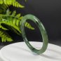 Natural Certificated Kiwi Fruit Green Hetian Nephrite Jasper Bangle 60MM
